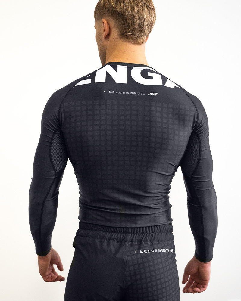 Grid Tech (Preto) Rash Guard de manga comprida